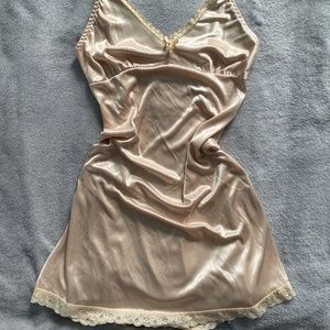 Vintage champagne slip dress